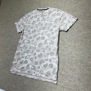 Hollister Longline‎ Tee L Leopard Print Tan Beige Cream T Shirt